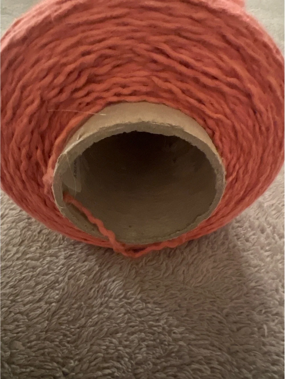 Yarn Country Softball 100% Cotton Yarn Cone in Coral
